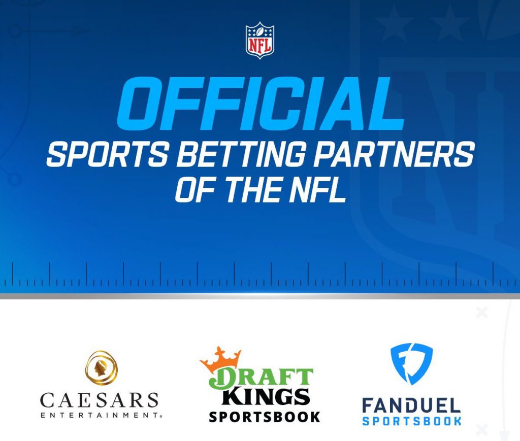 三大博彩運營商與NFL簽協議成為體育博彩官方合作夥伴